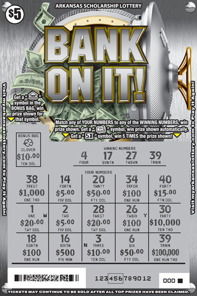 Bank On It! - Game No. 414 Arkansas Lottery Instant Ticket - Bank On It!