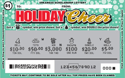 Holiday Cheer - Game No. 416 Arkansas Lottery Instant Ticket - Holiday Cheer