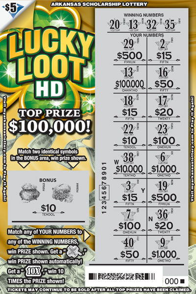 Lucky Loot HD - Game No. 432 Arkansas Lottery Instant Ticket - Lucky Loot HD