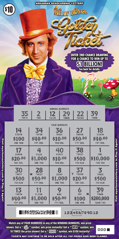 Willy Wonka Golden Ticket™ - Game No. 457 Willy Wonka Golden Ticket™ - Game No. 457 - Uncovered