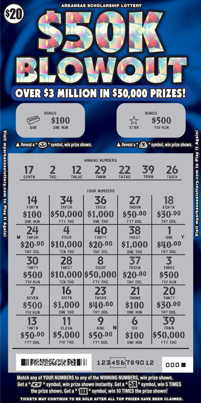 $50K Blowout - Game No. 461 $50K Blowout - Game No. 461 - Uncovered