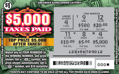 $5,000 Taxes Paid - Game No. 500 - Uncovered $5,000 Taxes Paid - Game No. 500
