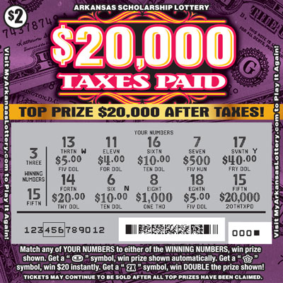 $20,000 Taxes Paid - Game No. 501 - Uncovered $20,000 Taxes Paid - Game No. 501