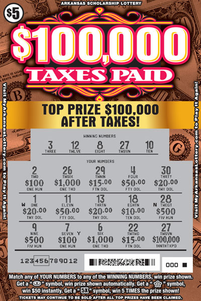 $100,000 Taxes Paid - Game No. 502 - Uncovered $100,000 Taxes Paid - Game No. 502