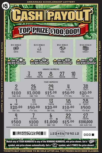 Cash Payout - Game No. 511 - Uncovered Cash Payout - Game No. 511