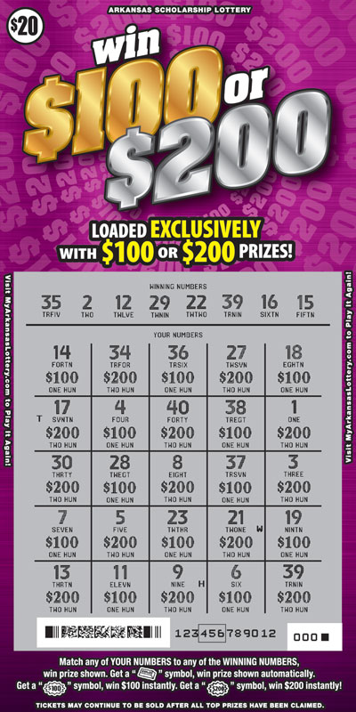 Win $100 or $200 - Game No. 516 - Uncovered Win $100 or $200 - Game No. 516