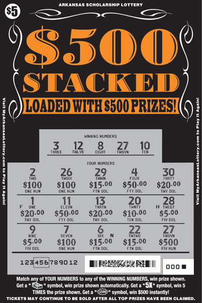 $500 Stacked - Game No. 539 - Uncovered $500 Stacked - Game No. 539