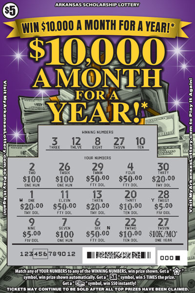 $10,000 a Month for a Year! - Game No. 559 - Uncovered $10,000 a Month for a Year! - Game No. 559