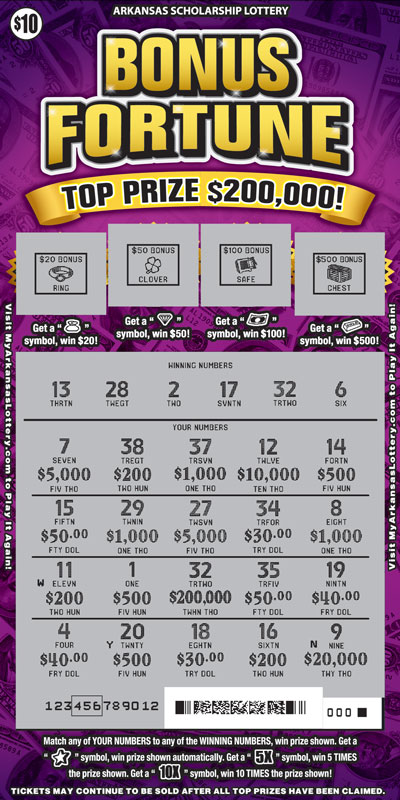 Bonus Fortune - Game No. 579 - Uncovered Bonus Fortune - Game No. 579