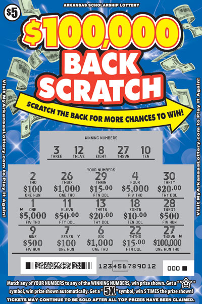 $100,000 Back Scratch - Game No. 587