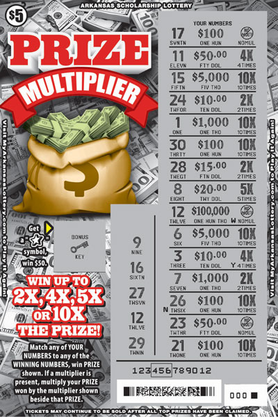 Prize Multiplier - Game No. 591 - Uncovered Prize Multiplier - Game No. 591