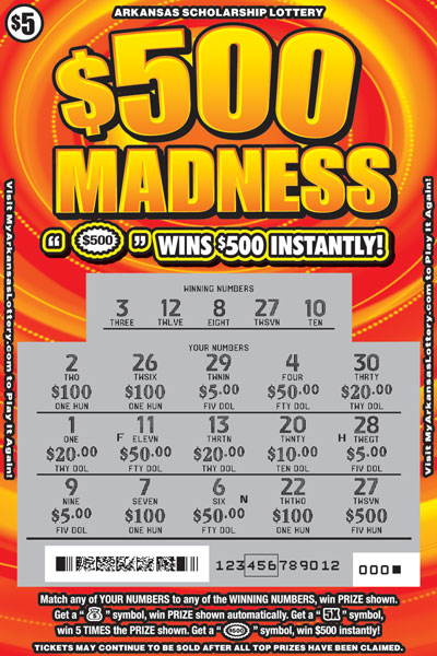 $500 Madness - Game No. 621 - Uncovered $500 Madness - Game No. 621