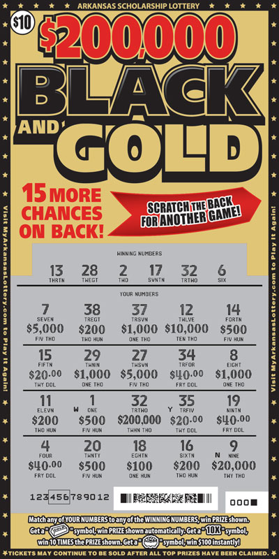$200,000 Black and Gold - Uncovered $200,000 Black and Gold
