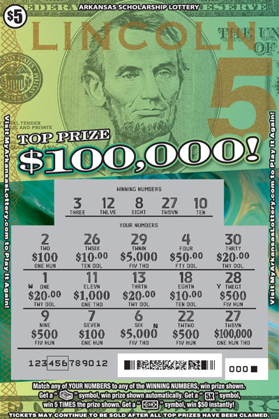 $100,000 Lincoln - Game No. 626 - Uncovered $100,000 Lincoln - Game No. 626