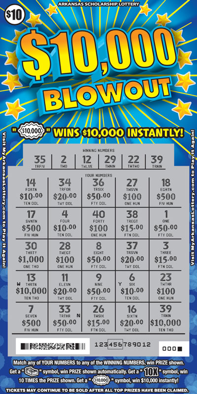 $10,000 Blowout - Game No. 631 - Uncovered $10,000 Blowout - Game No. 631