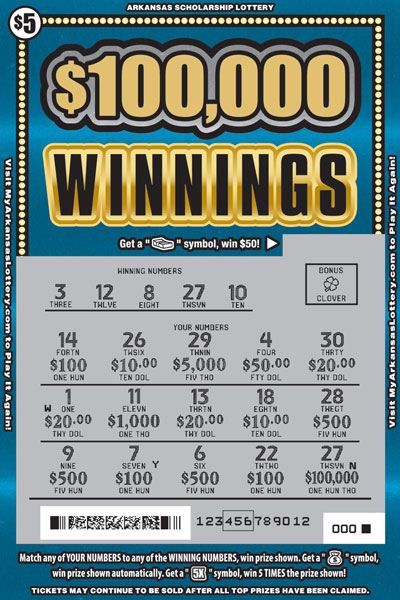 $100,000 Winnings - Game No. 640 - Uncovered $100,000 Winnings - Game No. 640