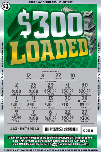 $300 Loaded - Game No. 654 - Uncovered $300 Loaded - Game No. 654