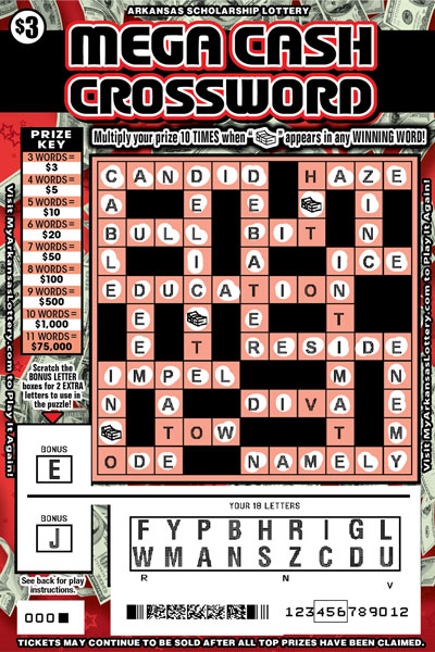 Mega Cash Crossword - Game No. 659 - Uncovered Mega Cash Crossword - Game No. 659