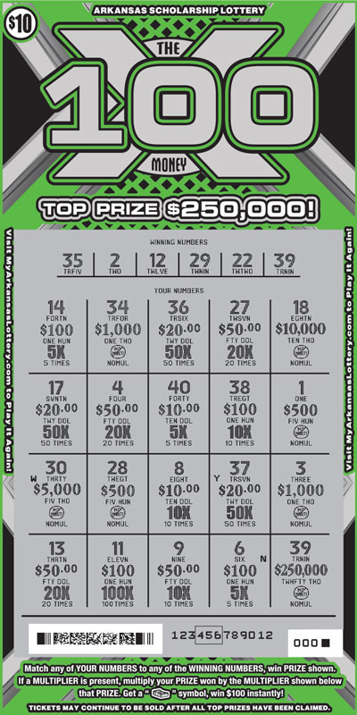 100X the Money- Game No. 665 - Uncovered 100X the Money- Game No. 665