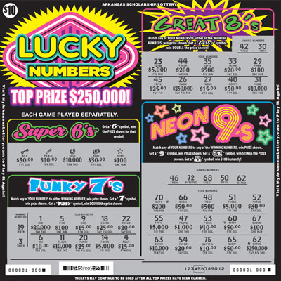 Lucky Numbers - Game No. 672 - Uncovered Lucky Numbers - Game No. 672
