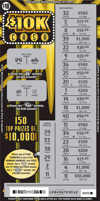$10K Cash - Game No. 689 - Uncovered $10K Cash - Game No. 689