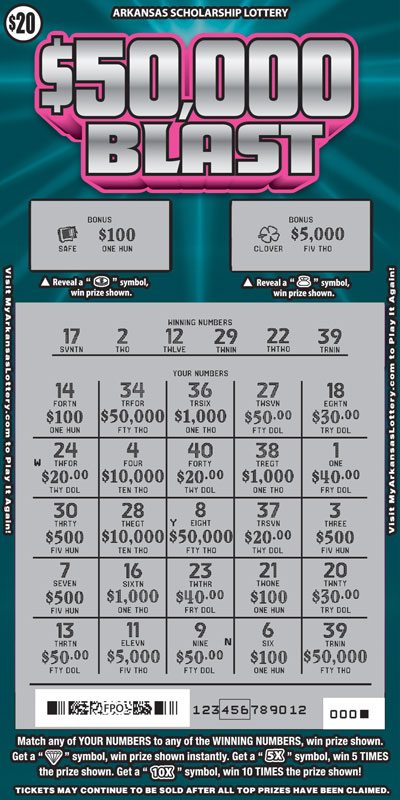$50,000 Blast - Game No. 690 - Uncovered $50,000 Blast - Game No. 690