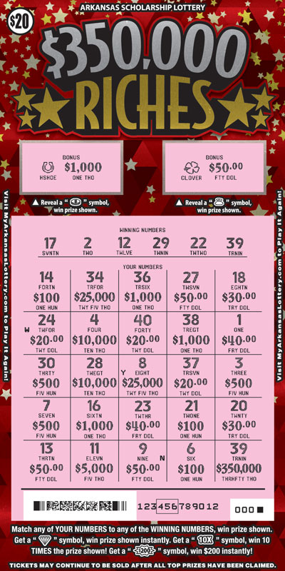 $350,000 Riches - Game No. 746 - Uncovered $350,000 Riches - Game No. 746