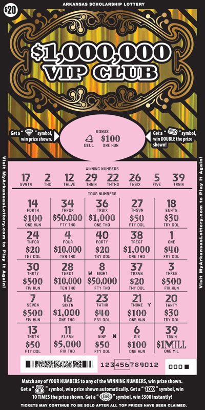 $1,000,000 VIP Club - Game No. 759