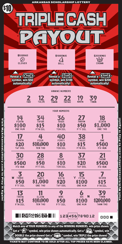 Triple Cash Payout - Game No. 783 - Uncovered Triple Cash Payout - Game No. 783