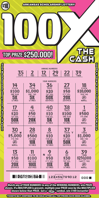100X the Cash - Game No. 832