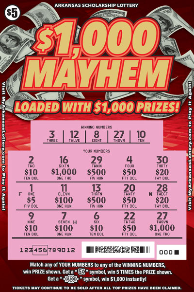 $1,000 Mayhem - Game No. 862