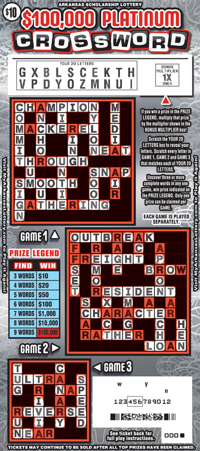 $100,000 Platinum Crossword - Game No. 891