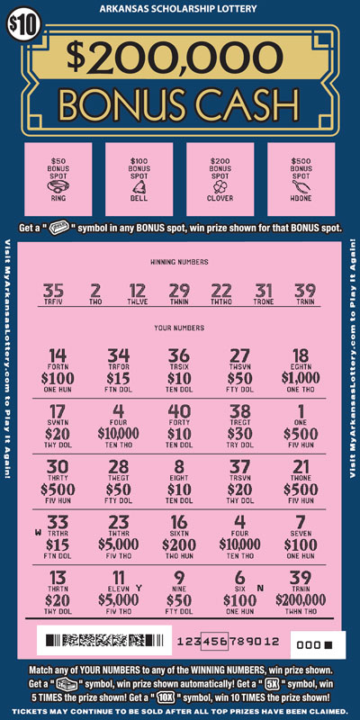 $200,000 Bonus Cash - Game No. 895