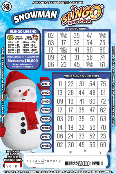 Snowman Slingo® - Game No. 921 - Uncovered Snowman Slingo® - Game No. 921
